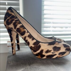 J Crew Collection Pia Calf Hair (Leopard Print) Women's Heels Vintage